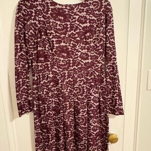 Tommy Hilfiger Burgundy Long Sleeve Dress